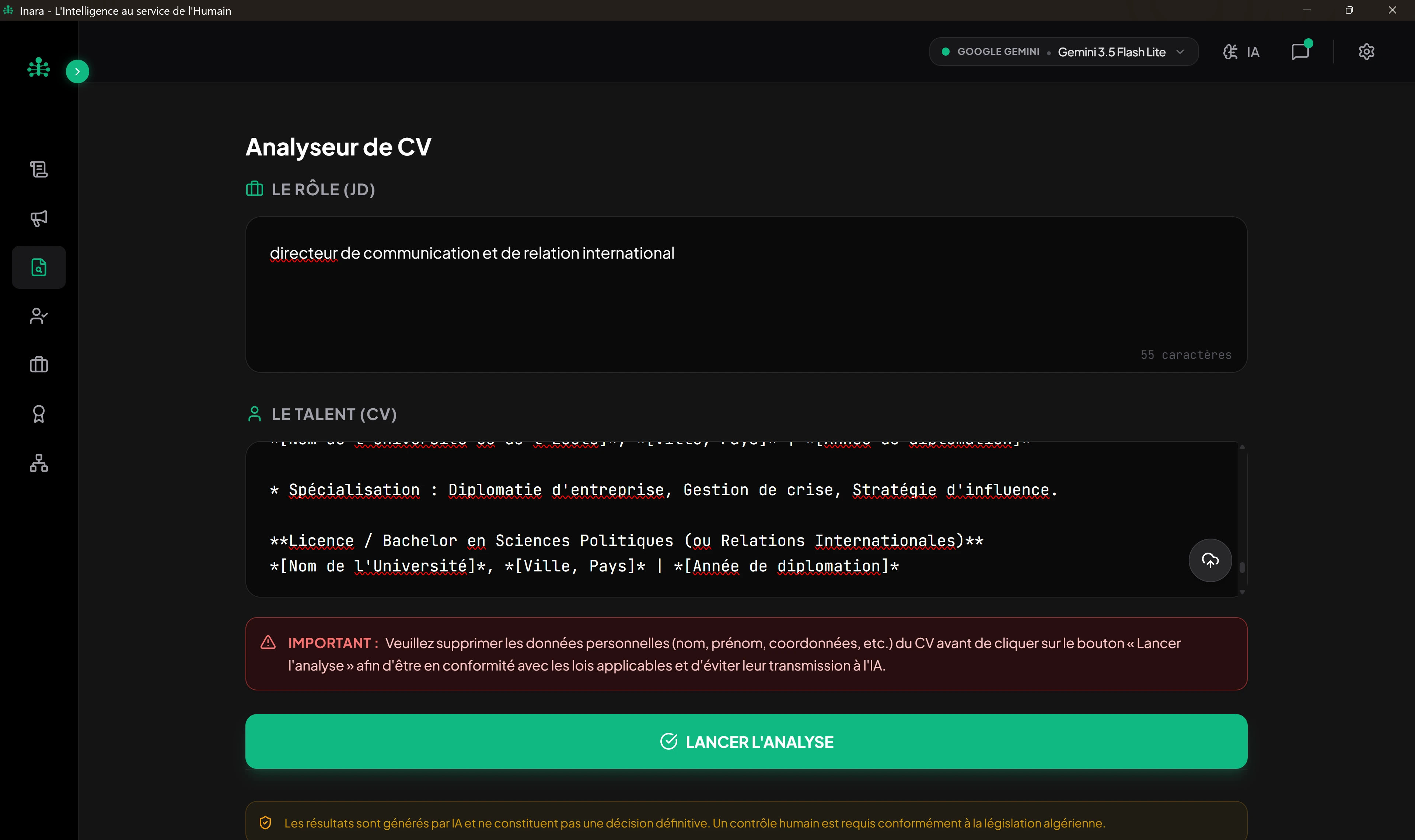 Analyseur de CV