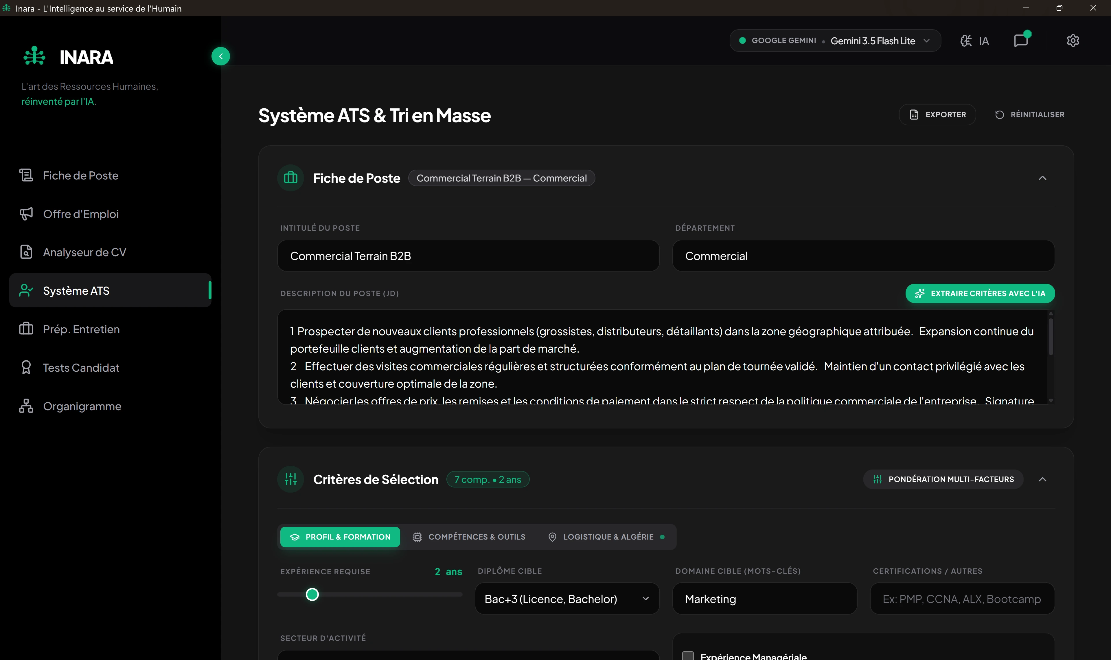 Visite guidée Inara 2.0 · Démonstration globale de la suite logicielle